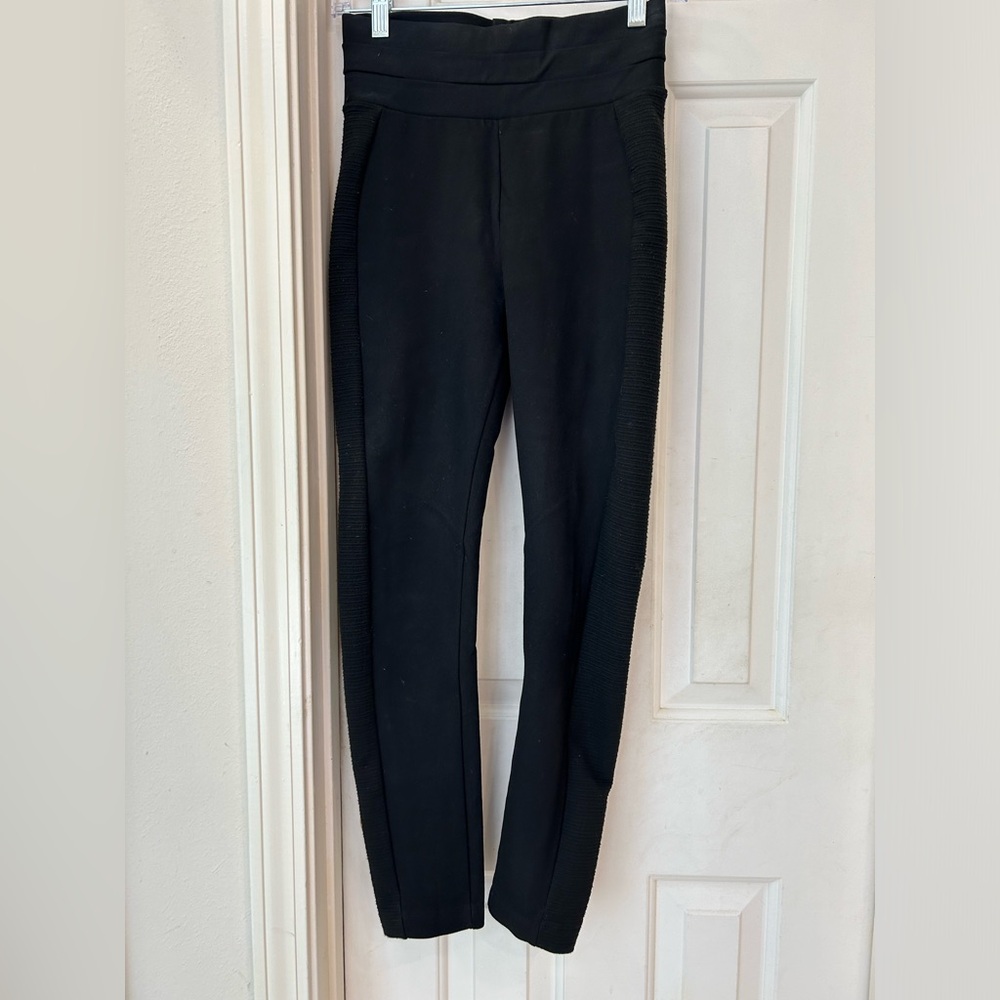 Zara Pull On Leggings, Black, Stretch, Side Panel, Women’s Size Small